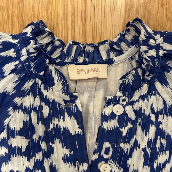 Banjanan Benita Dress in Ikat Floral Bluing - Picture 7 of 7